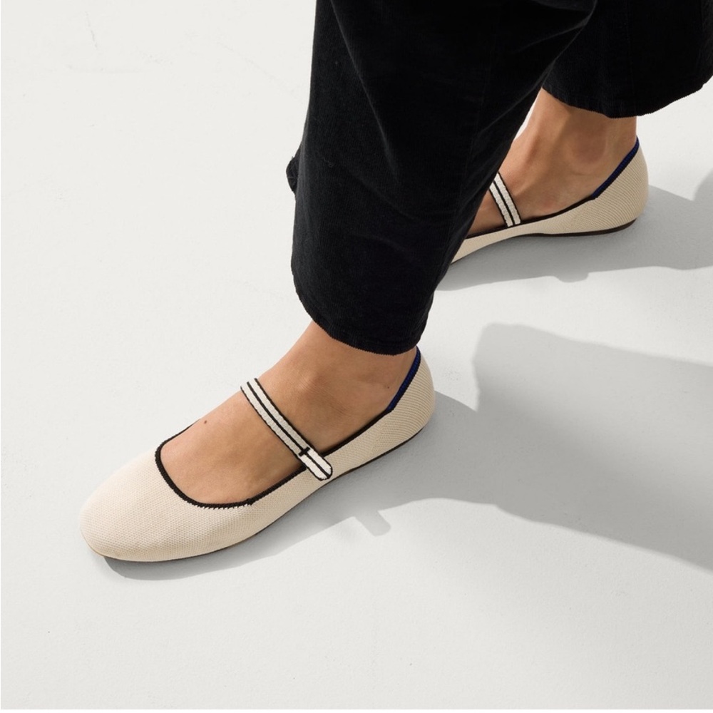 Rothy’s Square Mary Janes Ecru Size 7